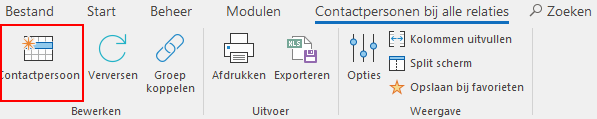 Contactpersoon toevoegen stap 1
