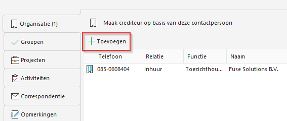 Contactpersoon toevoegen stap 3a