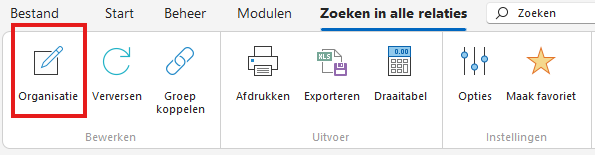 Stap 1 - Organisatie openen
